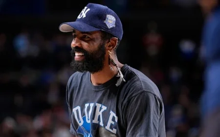 Kyrie Irving Launches Karate-Kicking Robot in Surprise Mavericks Visit Video