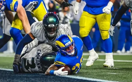 Rams’ Blake Corum Secures 1-Yard Touchdown Run Against Seahawks