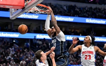 Detroit Pistons’ Duncan Robinson Exits Game Against Mavericks Due to Injury