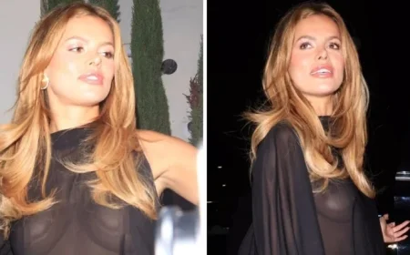 28-Year-Old Divorcee Stuns in Sheer Black Dress