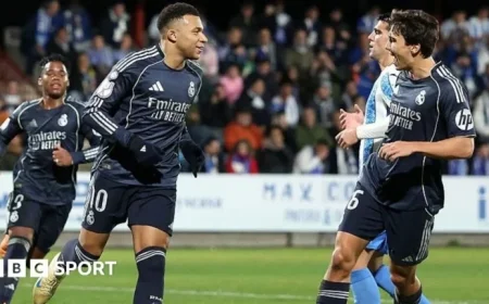 Real Madrid Triumphs 3-2 Over Talavera; Mbappe Nears Ronaldo’s Record
