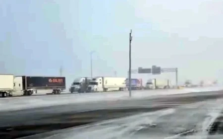 Emergency Crews Tackle Crash on Shut Highway