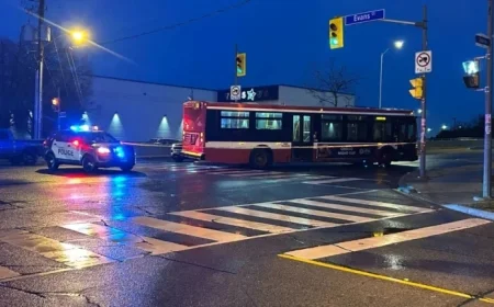 TTC Bus Hits Pedestrian Near Sherway Gardens in Etobicoke