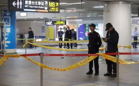 “Taiwan: Knife Attack Leaves 3 Dead, Suspect Dies After Store Fall”