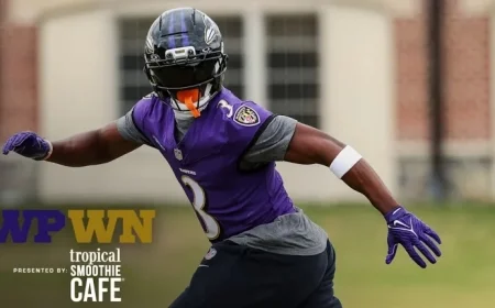 Chidobe Awuzie Joins Ravens Practice Session