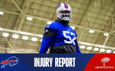 Buffalo Bills Release Injury Report Against Browns