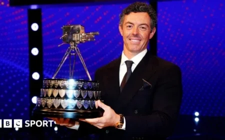 Rory McIlroy Aims for New Heights After Winning Sports Personality Award