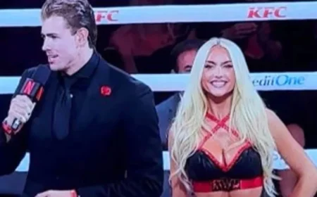 Jaxson Dart’s Girlfriend Marissa Ayers Stuns as Ring Girl in Paul-Joshua Fight
