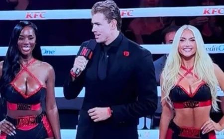 Ring Girls Dazzle Fans at Jake Paul vs Anthony Joshua Match