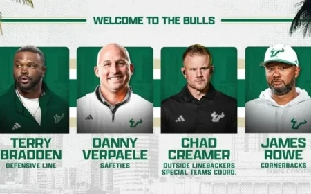 Danny Verpaele Joins USF Football; Bradden, Creamer, Rowe Finalize Defensive Staff