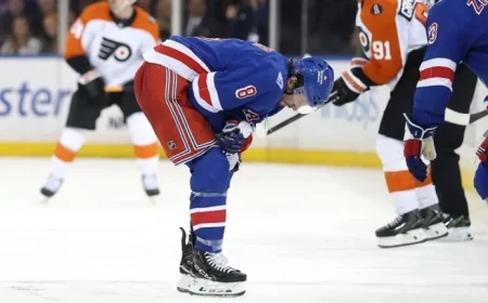 Rangers’ Miller Sidelined by Upper-Body Injury: NHL Update