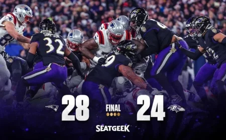Ravens Lose Thrilling Primetime Clash to Patriots
