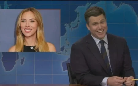 Colin Jost Shares Scarlett Johansson Joke in SNL Swap with Michael Che