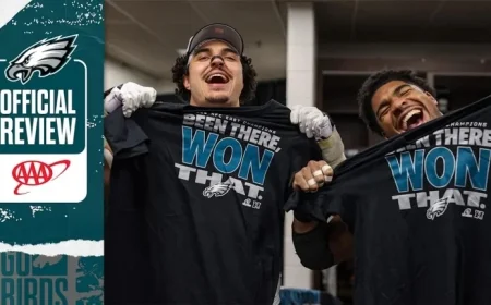 Eagles Celebrate NFC East Championship Victory