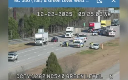 NC-540 Lanes Reopen Near Green Level Road After Crash
