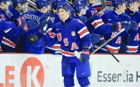 U.S. Dominates Germany 8-0 in 2026 World Juniors Pre-Tournament Match