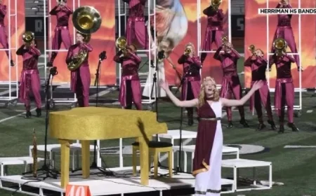 Musician Surprises Herriman High School Marching Band During Tour