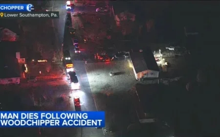Man Killed in Wood Chipper Accident in Lower Southampton Township, PA