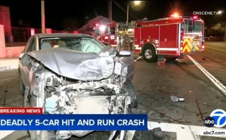 Fatal Hit-and-Run Crash Involving Five Vehicles in Palmdale