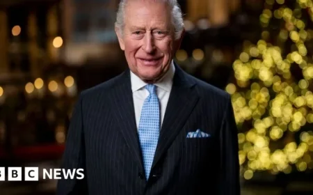 King Delivers Christmas Speech from Westminster Abbey