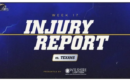Chargers vs. Texans: Week 17 Injury Update for 2025