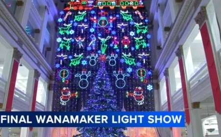 Philadelphia’s Wanamaker Light Show Attracts Crowds Before Two-Year Hiatus