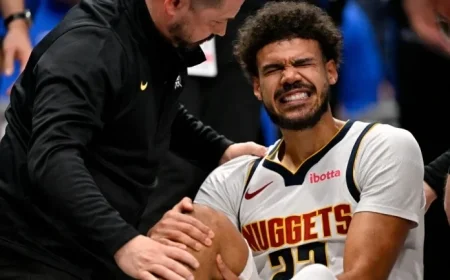 Nuggets’ Cameron Johnson Escapes Serious Knee Injury
