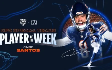 Cairo Santos Named NFC Special Teams Player of the Week