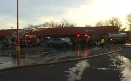 Crews Combat Blaze at TD Bank in Salem, NJ