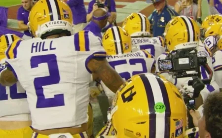 LSU Football Team Lands in Houston for Texas Bowl Showdown