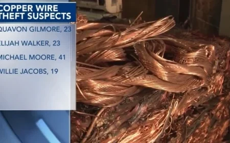 Four Charged for Stealing Over 1,000 Pounds of Copper Wire in Wake County