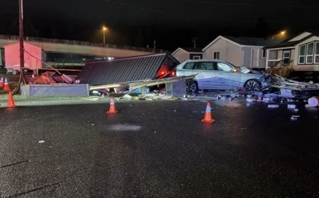 SUV Crashes Into Coffee Shop, Injuring Four Including Children
