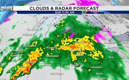 Calm before Storm: High Winds, Rain, and Snow Loom over Metro Detroit