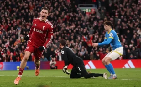 Florian Wirtz Scores First Liverpool Goal Against Wolves