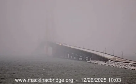 Mackinac Bridge Deemed Safe as Ice Warning Lifted