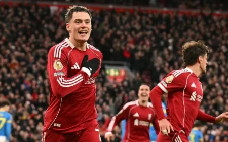 Wirtz’s First Goal Lifts Liverpool to Fourth Place