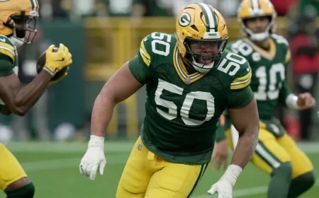 Packers’ Zach Tom, Jordan Love Out Against Ravens