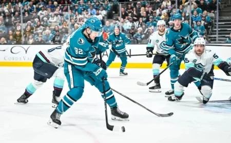 Chernyshov Nets First NHL Goal as Sharks Break Losing Streak vs. Canucks