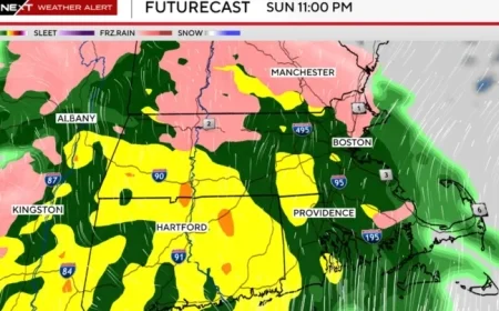 Freezing Rain and Ice to Hit Massachusetts Overnight Sunday