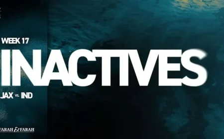 Robert Hainsey Among Seven Players Inactive for 2025 Week 17