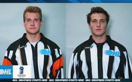 OHL Officials Chosen for 2026 IIHF World Junior Championship