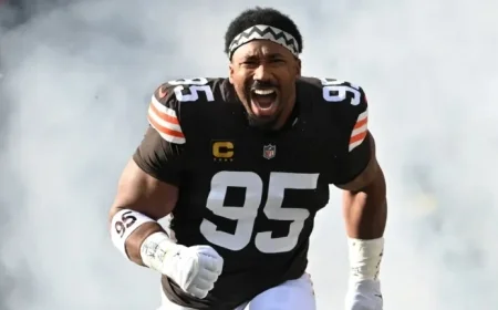 Myles Garrett Sets Record: Highlights, Stats from Browns vs. Steelers