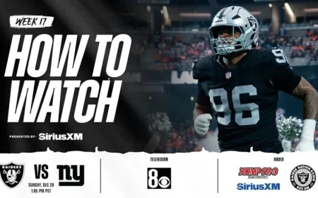 Watch, Listen, and Livestream Raiders vs. Giants on Raiders.com
