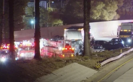 Fatal Multi-Car Crash Injures 10 on Boyle Heights’ 5 Freeway