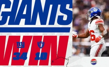 Giants Triumph Over Raiders with 34-10 Victory