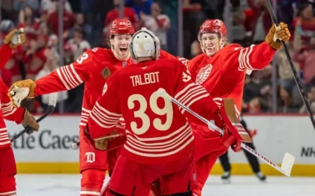 Edvinsson’s OT Goal Secures Red Wings’ Victory Over Maple Leafs