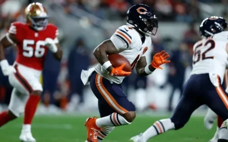 D’Andre Swift’s 2-Yard Touchdown Level Bears and 49ers at 28