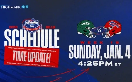 Bills vs. Jets Week 18 Game: Date, Time, and TV Network Revealed