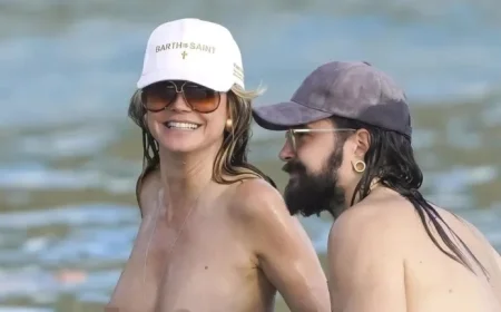 52-Year-Old Star Enjoys Topless Beach Getaway