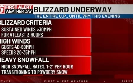 Severe Blizzard: Strong Winds and Heavy Snowfall Hit Today